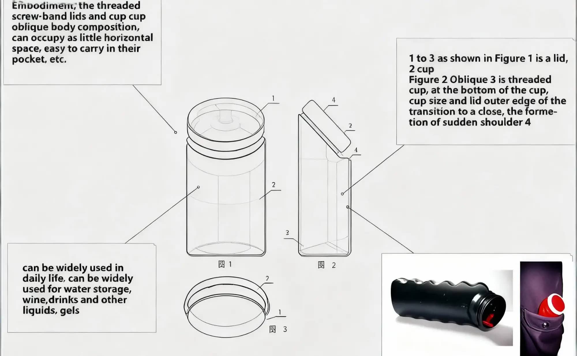 Structure Blueprint - Slanted Lid Flat Cup